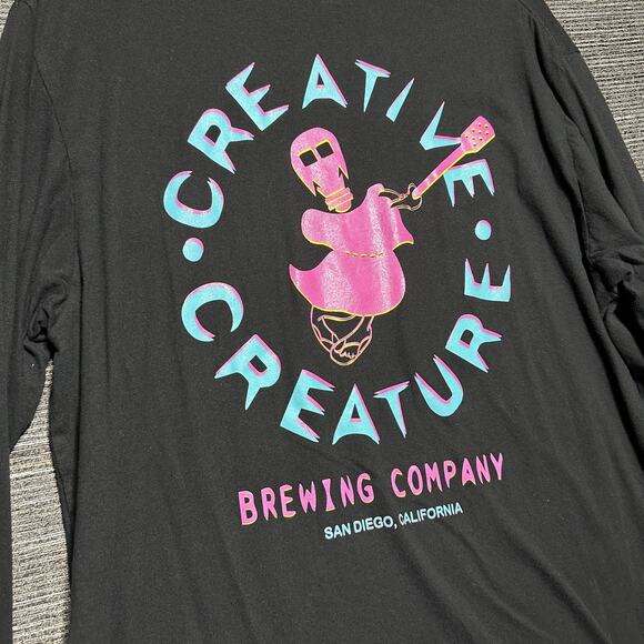 Creative Creature Brewing Company Shirt Men's XL Black Long Sleeve San Diego - Picture 9 of 10